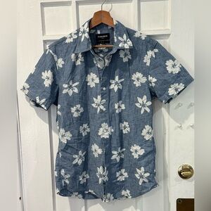 Bonobos Navy Floral Casual Shirt